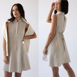 Mill & Moss | Linen Sleeveless Mini Dress, S